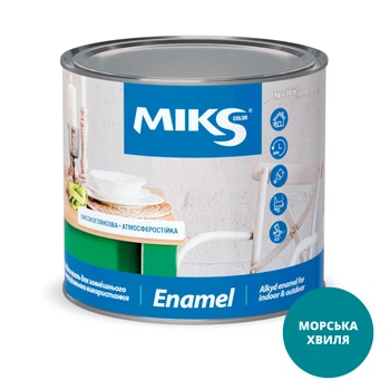 Емаль алкідна глянсова MIKS Color (Морська хвиля) 0,8 кг