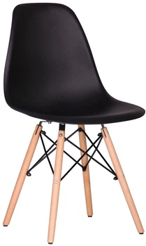 Набор стульев AMF Aster RL Wood чёрный пластик (box-4) (555881)