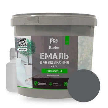 Епоксидна емаль для підвіконня Barko 1 кг Графіт