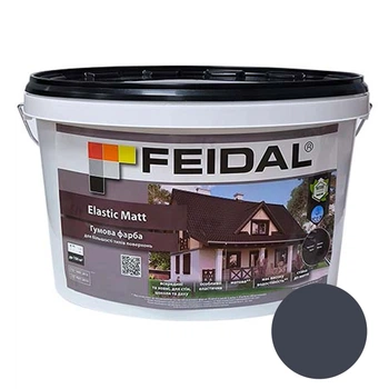 Гумова фарба FEIDAL Elastic Matt Графіт Ral 7024 12кг
