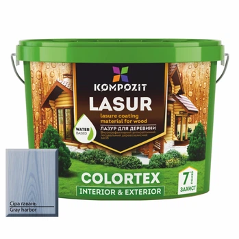 Лазур для деревини COLORTEX, 2,5 л, Напівглянцевий, Сіра гавань