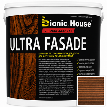 Фарба для дерева фасадна ультрастійка ULTRA FASADE Bionic-House 0,8л Кедр