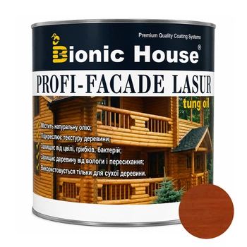 Фарба для дерева PROFI-FACADE LASUR tung oil 1л Каштан