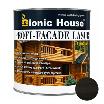 Фарба для дерева PROFI-FACADE LASUR tung oil 2,8 л Чорний