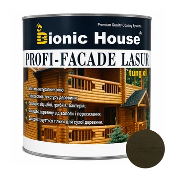 Фарба для дерева PROFI-FACADE LASUR tung oil 1л Антрацит