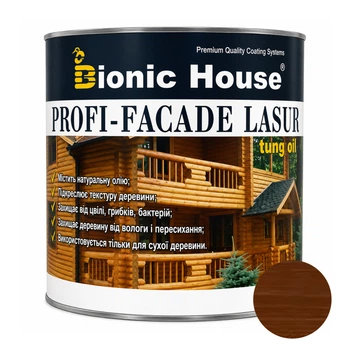 Фарба для дерева PROFI-FACADE LASUR tung oil 2,8 л Горіх
