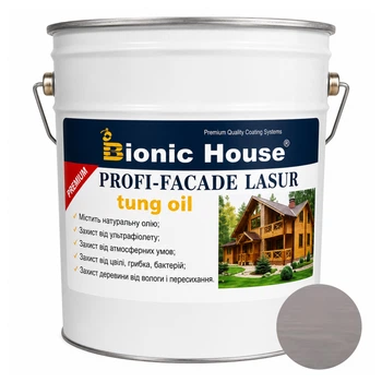 Фарба для дерева PROFI-FACADE LASUR tung oil 10 л Попіл