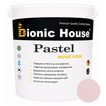 Фарба для дерева PASTEL Wood Color Bionic-House — декоративно-захисна, для фасаду, меблів і паркану 2,5л Фіалка