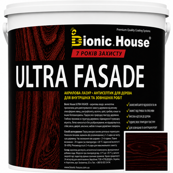 Фарба для дерева фасадна ультрастійка ULTRA FASADE Bionic-House 0,8л Рожеве дерево