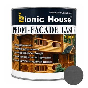 Фарба для дерева PROFI-FACADE LASUR tung oil 1л Арт грей