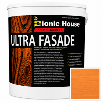 Фарба для дерева фасадна ультрастійка ULTRA FASADE Bionic-House 0,8л Дуб
