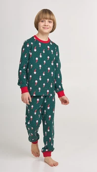Пижама детская унисекс happy season теплая cpf 0682/01/02 128см зеленый