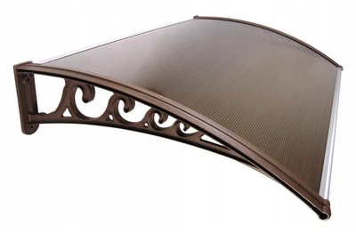 Навес козырек для двери, балкона из поликарбоната Metal-gum KlasK80x150 150 х 80 см Коричневый