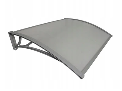 Навес козырек для двери, балкона из поликарбоната Metal-gum NowK100x150 150 х 100 см Серый