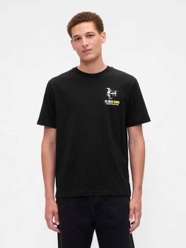 Футболка хлопковая мужская Gap 433614901 2XL Черная (1159864288)