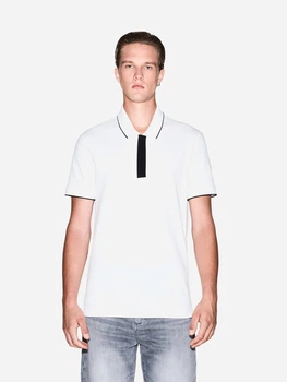 Поло длинное мужское Armani Exchange 63342007 2XL Белое (1159864616)