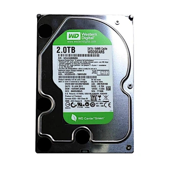 Жорсткий диск Western Digital Green 2TB 5400rpm 64МB WD20EARX 3.5 SATA III б/в