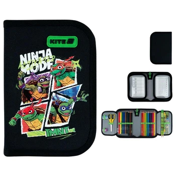 Пенал з наповненням Kite Ninja Turtles NT26-622H, 1 відділення, 2 відвороти