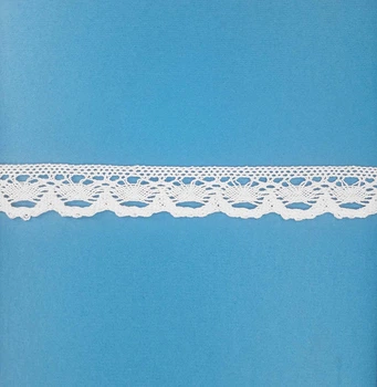 Кружево хлопковое (льон) белое арт. 3163_2 ширина 25 Кружево хлопковое (льон) мм (1м)