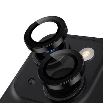 Защитное стекло на камеру iPhone 15 / iPhone 15 Plus Black (ЕС-2191I15BL)