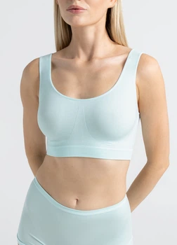 Безшовний топ на широких бретелях Giulia TANK TOP S/M Green-mint