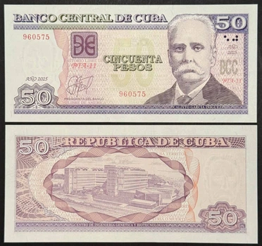 Куба 50 песо 2025р. UNC
