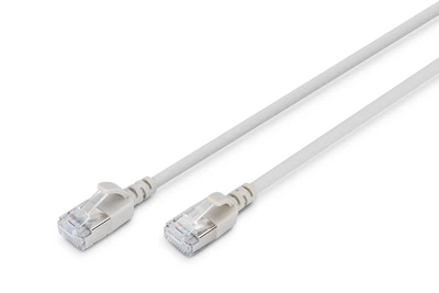 Патч-корд DIGITUS CAT 6a F-FTP Sliim, 1,5 м, AWG 32/7, Cu, LSZH, сірий