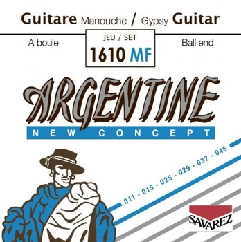 Струны для акустических гитар джипси джаз гитар Savarez Argentine 1610MF, 11-46 Ball End (R119454)
