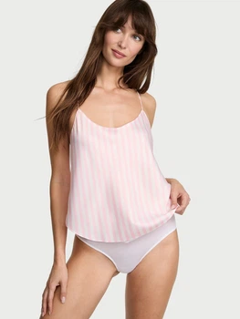 Піжамна майка жіноча Victoria's Secret 984339526 M Білий/Рожевий (1159864542)