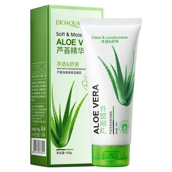 Пенка для умывания с экстрактом алоэ вера Bioaqua Aloe Vera Foam Cleanser, 100 мл