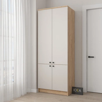 Шафа для одягу IDEA 80см Д-100 Дуб Крафт/Кашемір