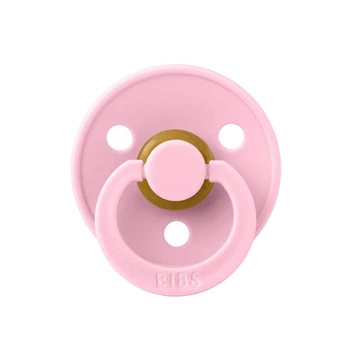 Соска пустушка Bibs Colour round 0-6 міс baby pink