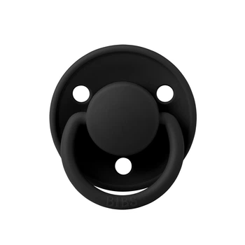 Соска пустушка Bibs De Lux round 6-18 міс Latex Black