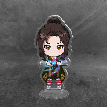 Акриловая коллекционная фигурка Chibi Аниме: Расколотая битвой синева небес Янь Сяо / Yan Xiao 10 cм