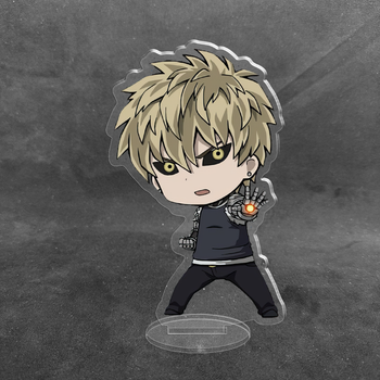 Акриловая коллекционная фигурка Чиби Chibi OnePunchMan Genos 10 см