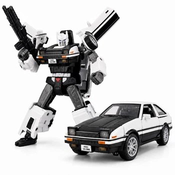 Детализированная фигурка робота-трансформера автомобиля Toyota AE86, 1 : 32, Initial D, метал резина пластик, фирменная коробка