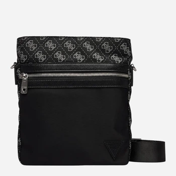 Сумка-планшет через плечо мужская Guess Berlin Crossbody Flat HMBENP-P6123-DAB Dark Black (7621235331252)