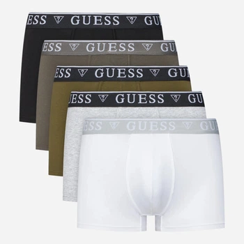 Набір трусів боксерів чоловічих бавовняних Guess Njfmb Boxer Trunk 5 Pack U4YG16-K6YW1-FM0F XL 5 шт Black White Grey Gre (7628907598258)