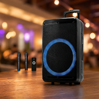 Портативная колонка ZXX-7676 с Bluetooth, TWS, FM, USB, SD, REC, 2 микрофонами и пультом ДУ