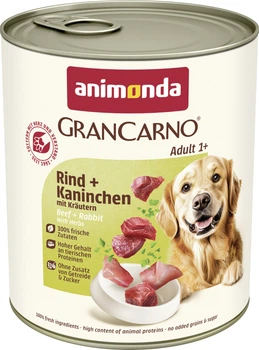 Вологий корм для собак Animonda Gran Carno Adult з яловичиною, кроликом і травами