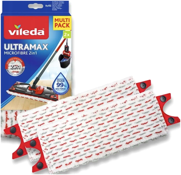Сменные насадки на швабру для пола микрофибра 2 шт. Vileda МС0184