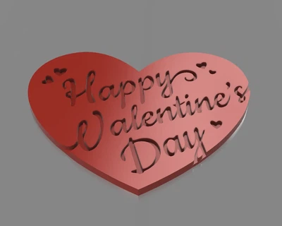 Серце-валентинка з написом Happy Valentine's Day. Aivory