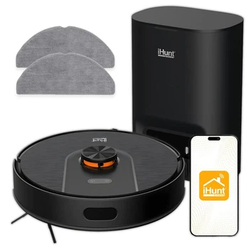 Робот пылесос iHunt BRO Robo Clean V6 AutoBase с влажной уборкой, базой автоматической очистки, LiDAR-навигацией, управлением через приложение