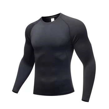 Мужской компрессионный термо-лонгслив (Black, Premium Fit) L