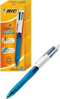 Набір кулькових ручок BIC 4 Colours Grip 4 кольори 1 мм 12 шт (3086123214743)