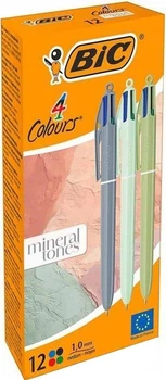Набір кулькових ручок BIC Mineral Tones 4 Colors 1 мм 12 шт (3086124143721)