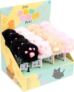 Набір кулькових ручок Puckator Pom Pom з пухнастою лапкою 0.5 мм 16 шт (5055071515538)