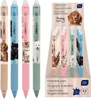 Zestaw długopisów ścieralnych Interdruk Puppy Sign 0.5 mm 24 szt (5902277362483)