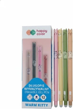 Набір стираючих ручок GDD Happy Color Miko Warm Kitty 0.5 мм 12 шт (5902979039218)