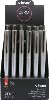 Zestaw długopisów olejowych Titanum Vinson Zero Silver Z4 0.7 mm 36 szt (6948910003640)